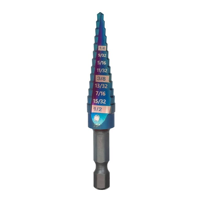 Spyder Stinger HSS 13-Step Drill Bit -1/8 To 1/2-in - Mach-Blue Armor Plating 3 Spyder Stinger HSS 13-Step Drill Bit -1/8 To 1/2-in - Mach-Blue Armor Plating