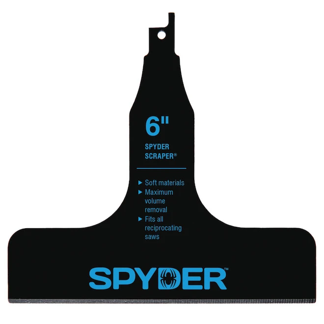 Spyder 1-Pack Reciprocating Saw Scraper Attachment - 6-in 3 Spyder 1-Pack Reciprocating Saw Scraper Attachment - 6-in