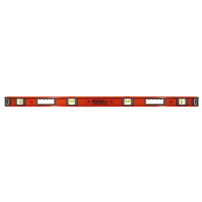 Johnson 48-in Aluminum Magnetic I-Beam Level - Orange 3 Johnson 48-in Aluminum Magnetic I-Beam Level - Orange