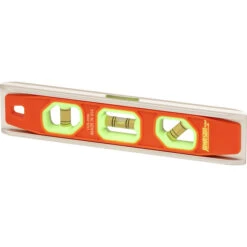 Johnson Aluminum Magnetic Glo-View Torpedo Level - 9-in - Orange