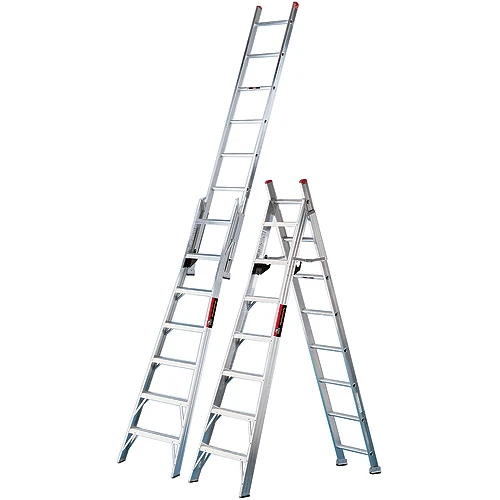 Eagle Multifunctional Ladder - 8 To 13-ft Extendable Height - Aluminum - Serrated Steps 3 Eagle Multifunctional Ladder - 8 To 13-ft Extendable Height - Aluminum - Serrated Steps