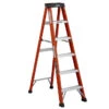 Eagle Folding Stepladder - Aluminum - 6-ft H - 5 Steps - Orange -Craftbosch Shop 8708045 L