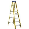 Eagle Stepladder - 7-Steps - 250-lb Capacity - Vinyl-Capped Safety Feet - Industrial - Fibreglass - 8-ft H X 25-in W -Craftbosch Shop 8708053 L