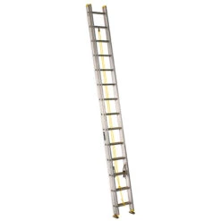 Eagle Aluminum Extension Ladder - Gravity-Fed Locks - Slip Resistant - 28-ft H X 17-in W